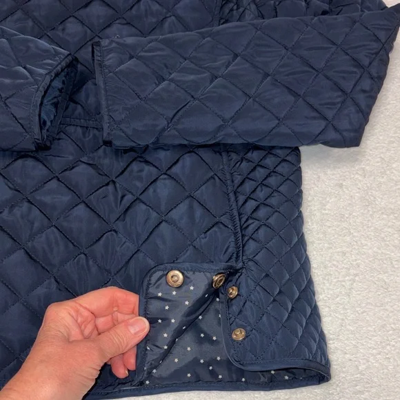 Zara for girls Kids Navy Quilted zip classic Jacket size 13/14 164cm - Picture 9 of 9